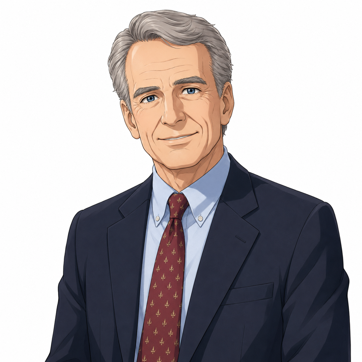 Illustrated portrait of William Lane Craig